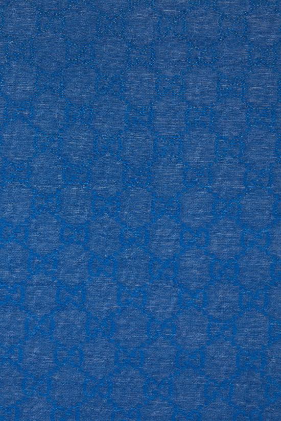 25FW 구찌 GG 프린트 울&코튼 숄 8452433GC46 4769 Celeste - GUCCI