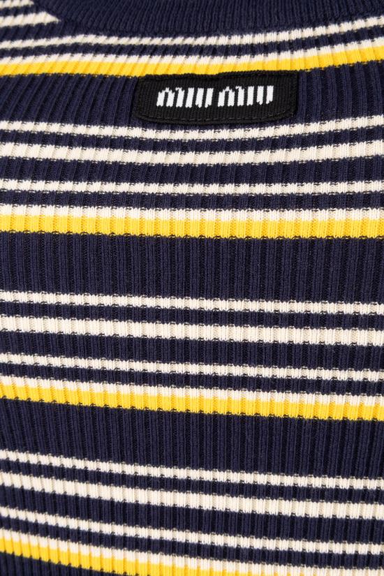 26SS 미우미우 스웨터 MMV3411848 F0008 BLEU - MIU MIU