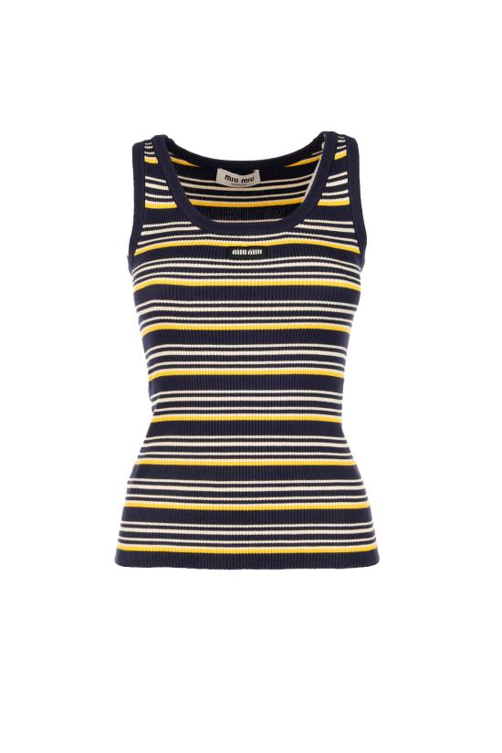 26SS 미우미우 스웨터 MMV3411848 F0008 BLEU