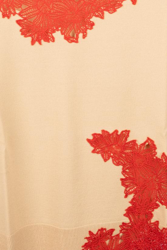 26SS 에르마노 설비노 스웨터 D485L306APIKX 4812 NATURALE ROSSO - ERMANNO SCERVINO