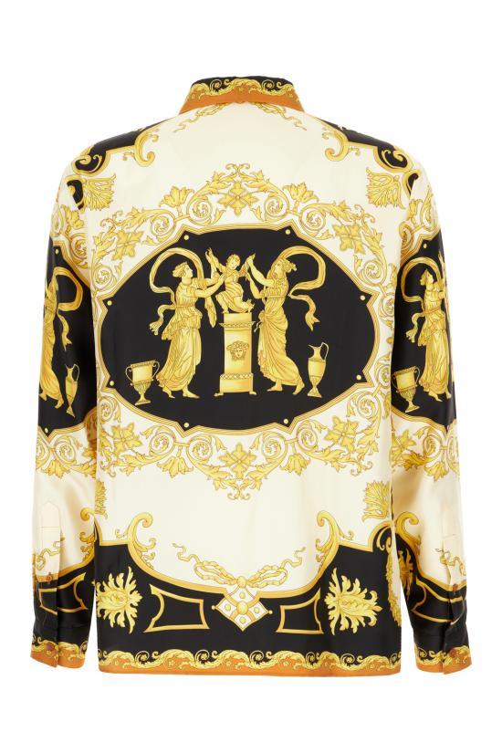 26SS 베르사체 긴팔 셔츠 10194381A16096 5BE40 BLACK IVORY AUTUMN SPICE - VERSACE