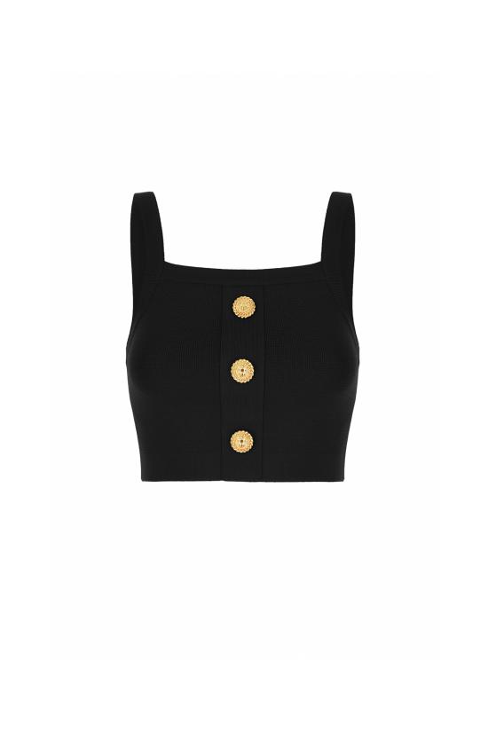 26SS 발망 민소매 티셔츠 GF1AA415KJ43 0PA NOIR