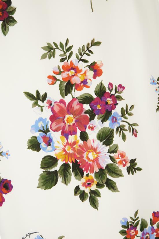 26SS 돌체앤가바나 미디 원피스 F612VTFSICE HA5ZO MAZZFIORI FBIANCO - DOLCE & GABBANA