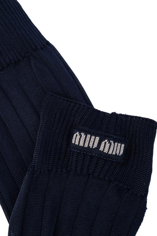 26SS 미우미우 양말 MCZ530177G F0008 BLEU - MIU MIU