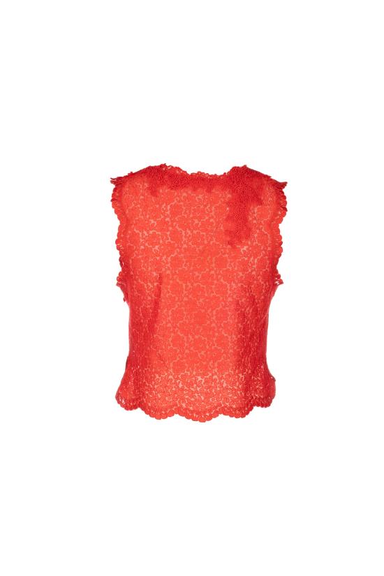 26SS 에르마노 설비노 민소매 티셔츠 D482L331APEQV 81763 Rosso - ERMANNO SCERVINO