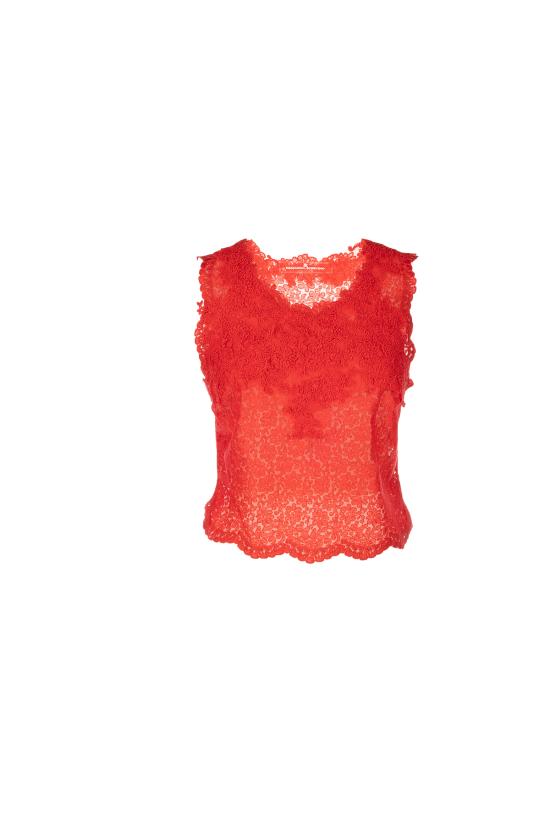 26SS 에르마노 설비노 민소매 티셔츠 D482L331APEQV 81763 Rosso