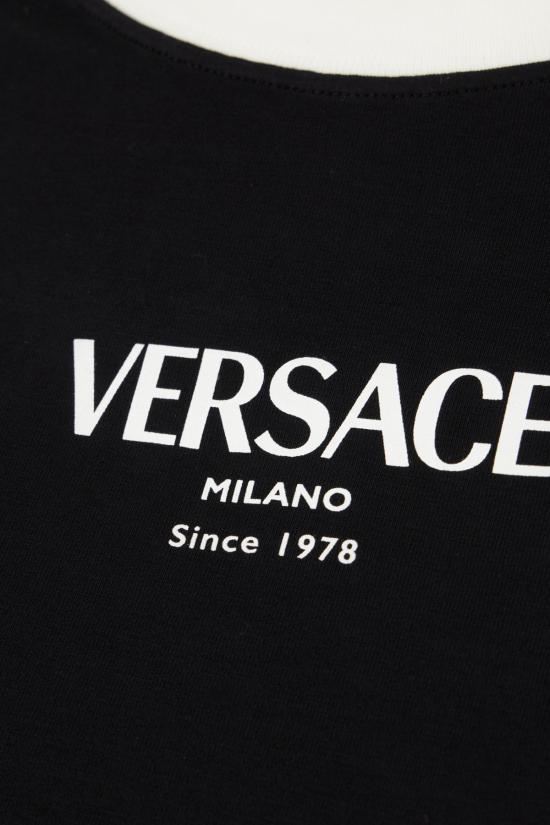 26SS 베르사체 반팔 티셔츠 10226561A16685 2B020 BLACK WHITE - VERSACE