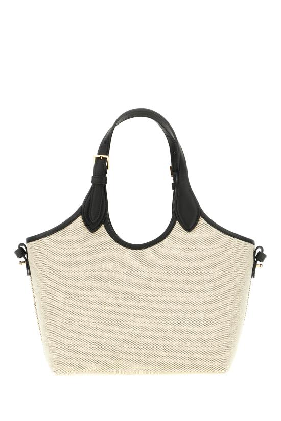 26SS 베르사체 라 메두사 캔버스 미니 토트백 10225851A03494 2K86V BLACK GOLD - VERSACE