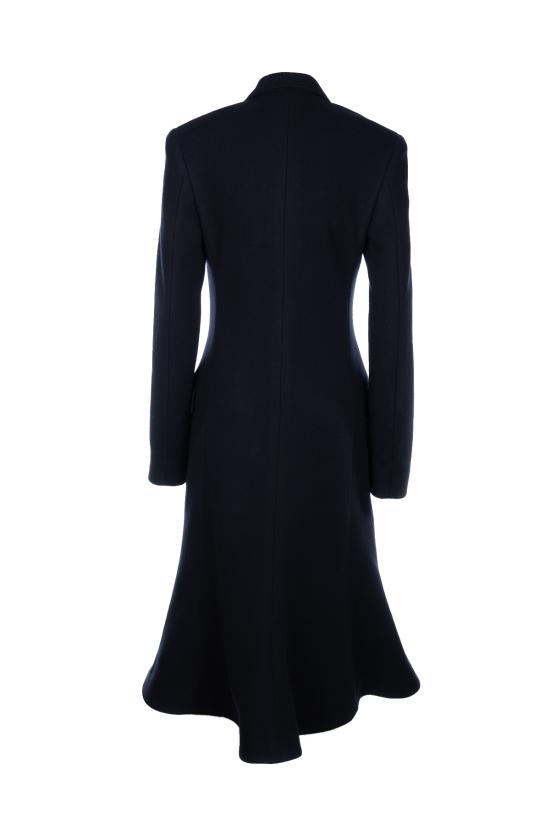 25FW 발렌시아가 플레어 울 코트 850608TQU14 8230 CORPORATE NAVY - BALENCIAGA