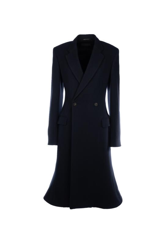 25FW 발렌시아가 플레어 울 코트 850608TQU14 8230 CORPORATE NAVY