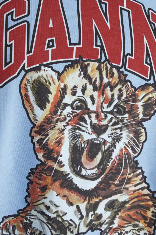 26SS 가니 베이직 저지 타이거 릴랙스드 반팔 티셔츠 T40073575 745 BLISSFUL BLUE - GANNI