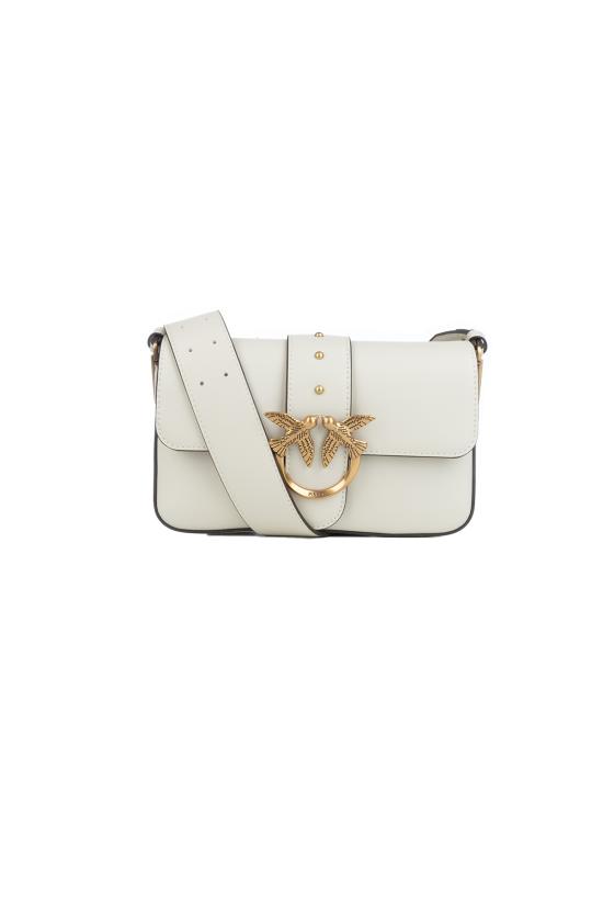 25FW 핑코 숄더백 104340A0QO Z14Q BIANCO SETA ANTIQUE GOLD