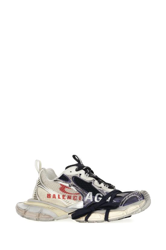 26SS 발렌시아가 3xl 스플릿 로고 스니커즈 840090W3XSG 9161 EGGSHELL RED NAVY - BALENCIAGA