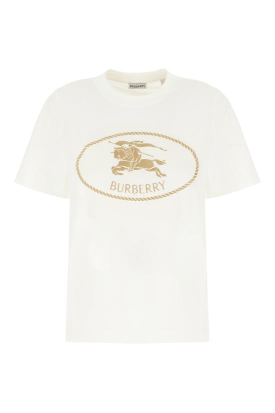 26SS 버버리 나이트 스탬프 코튼 티셔츠 8109817 B7078 CHALK