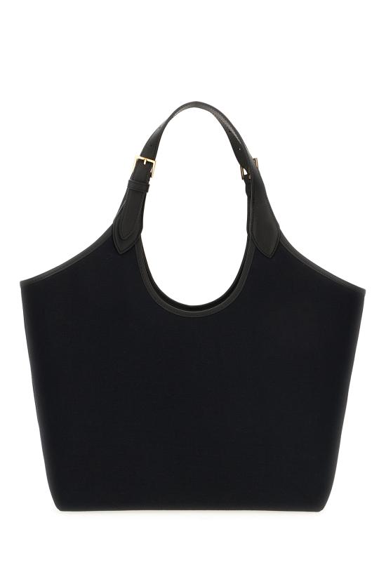 26SS 베르사체 라 메두사 캔버스 토트백 10222101A03095 1B00V BLACK GOLD - VERSACE