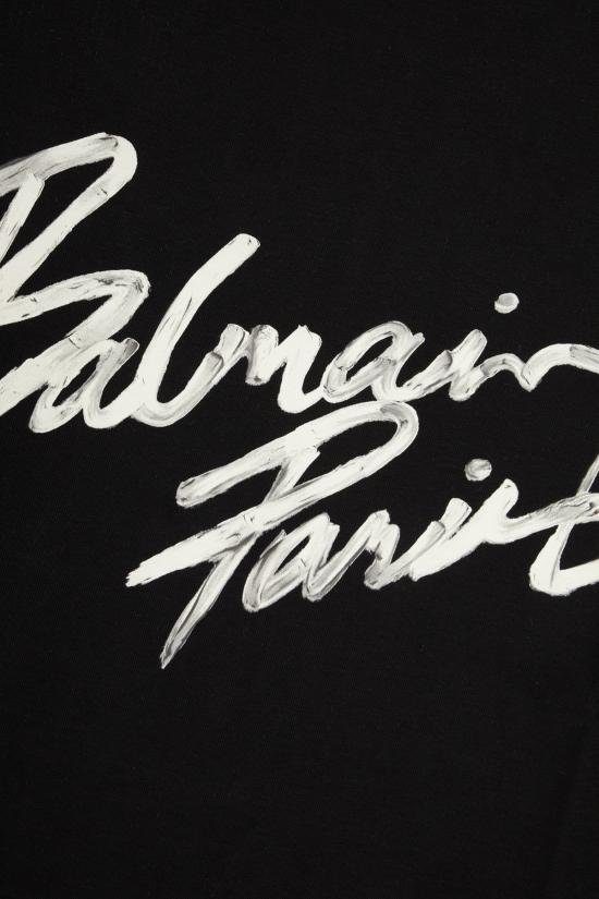 26SS 발망 반팔 티셔츠 GF1EE145BD41 EAB NOIR BLANC - BALMAIN