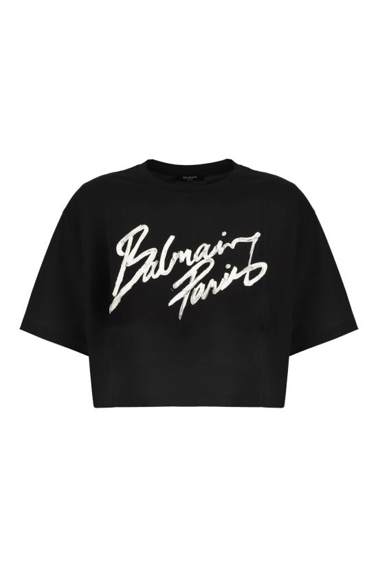 26SS 발망 반팔 티셔츠 GF1EE145BD41 EAB NOIR BLANC