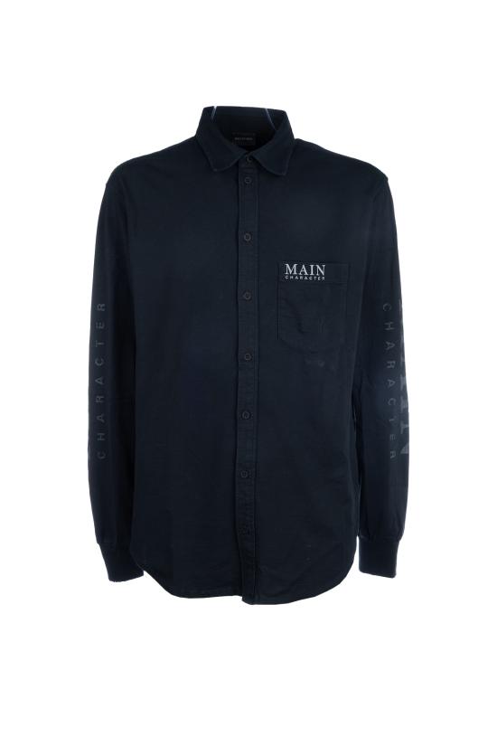 25FW 발렌시아가 메인 캐릭터 아트워크 티셔츠 슬리브 셔츠 850260TTVB9 1083 FADED BLACK