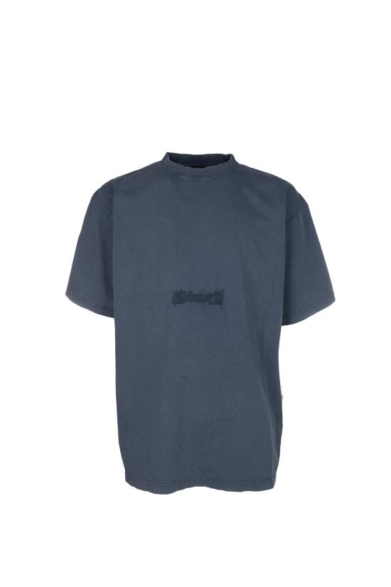 26SS 발렌시아가 반팔 티셔츠 850403TTVO8 2061 FADED DARK BLUE