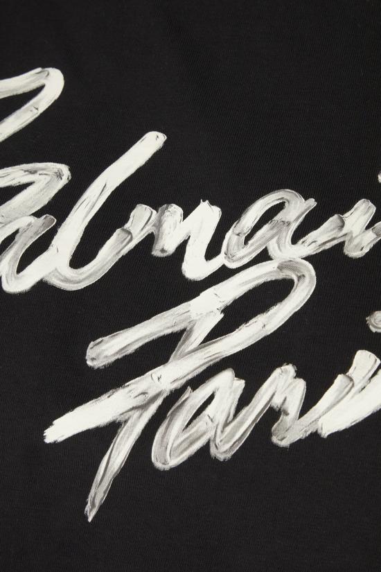 26SS 발망 반팔 티셔츠 GF1EG110BD41 EAB NOIR BLANC - BALMAIN