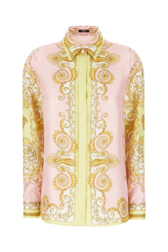 26SS 베르사체 셔츠 10013601A17165 5Y590 YELLOW ROSE