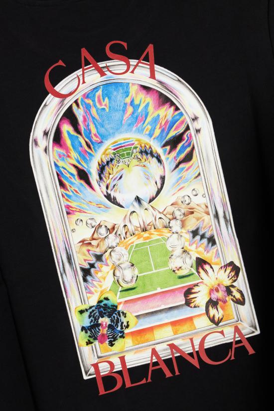 26SS 카사블랑카 반팔 티셔츠 MSS26JTS00109 BLACK - CASABLANCA