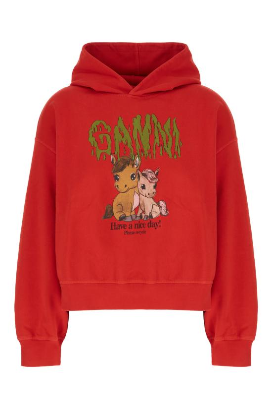 26SS 가니 후드 티셔츠 A106002111032 396 BARBADOS CHERRY