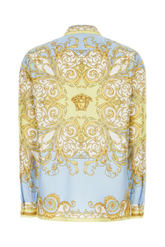26SS 베르사체 셔츠 10013601A17165 5Y580 YELLOW BLUE - VERSACE