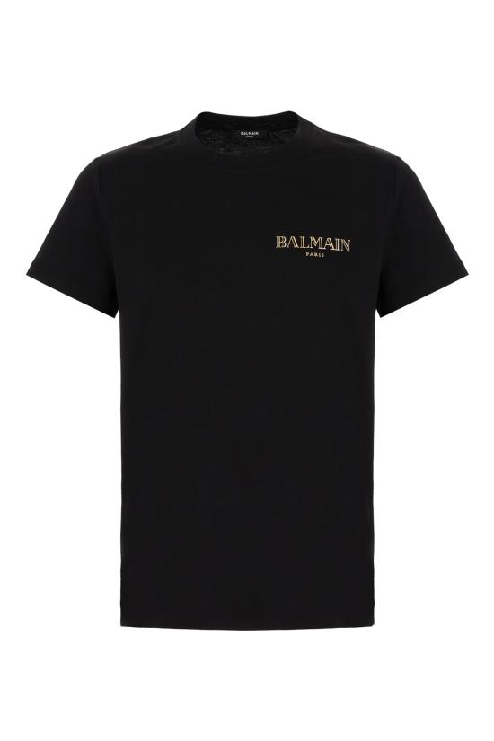 26SS 발망 반팔 티셔츠 FH1EF000GD84 EAD NOIR OR