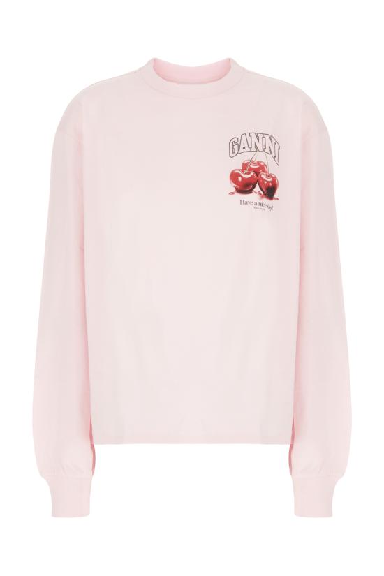 26SS 가니 롱슬리브 프루트 티셔츠 A105005911026 868 CHALK PINK