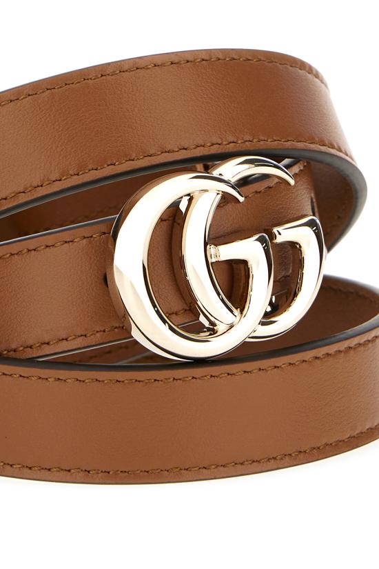 26SS 구찌 GG 마몽 씬 벨트 4094170AAA5 2718 Marrone - GUCCI