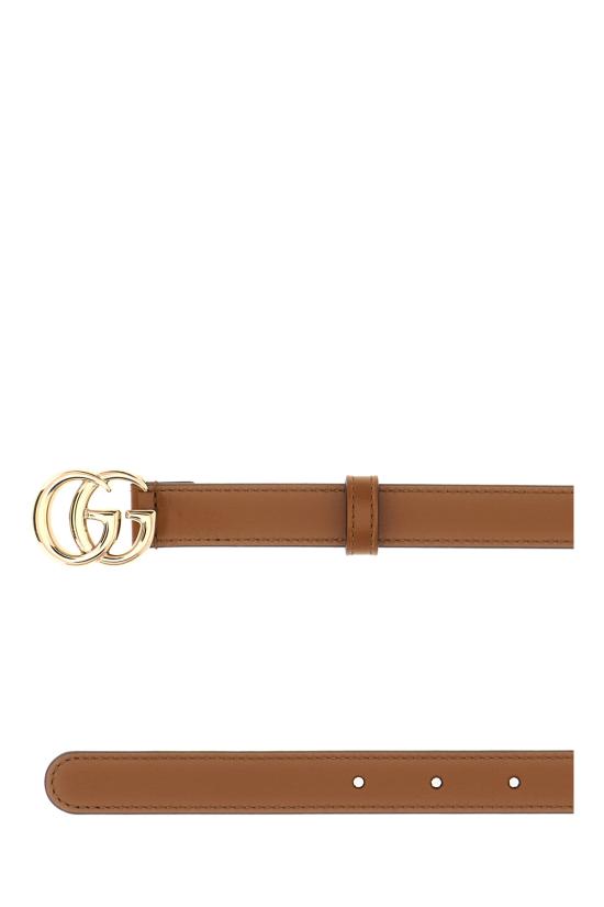 26SS 구찌 GG 마몽 씬 벨트 4094170AAA5 2718 Marrone - GUCCI