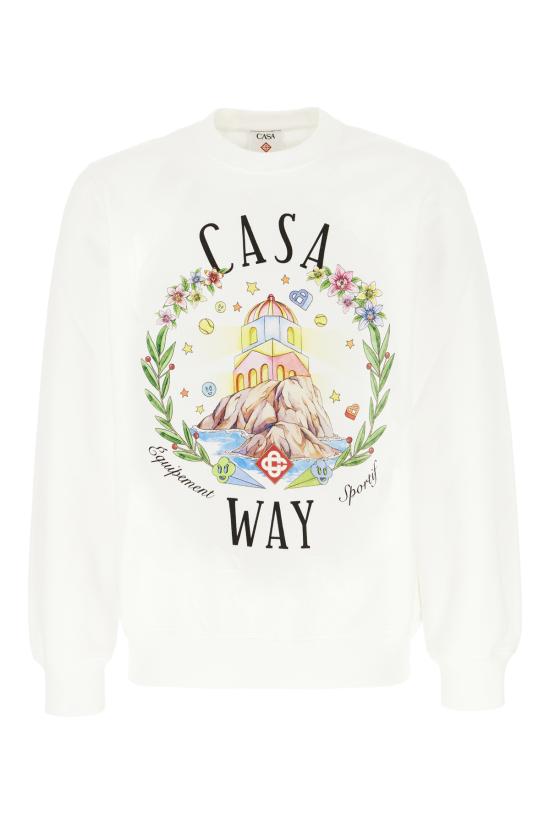 26SS 카사블랑카 후드 티셔츠 MSS26JTP29301 WHITE