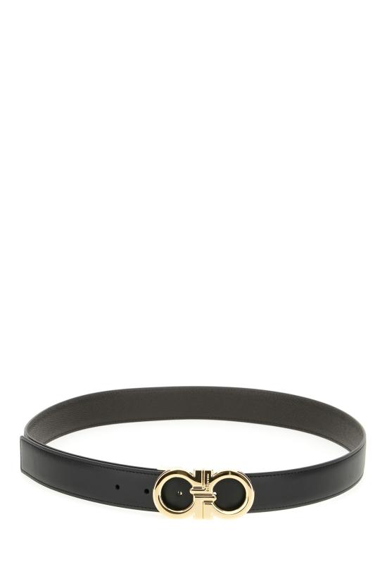 26SS 살바토레 페라가모 가죽 벨트 791061 003 Nero