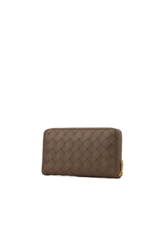 26SS 보테가베네타 인트레치아토 지퍼 어라운드 지갑 814674VCPP2 2355 TAUPE - BOTTEGA VENETA
