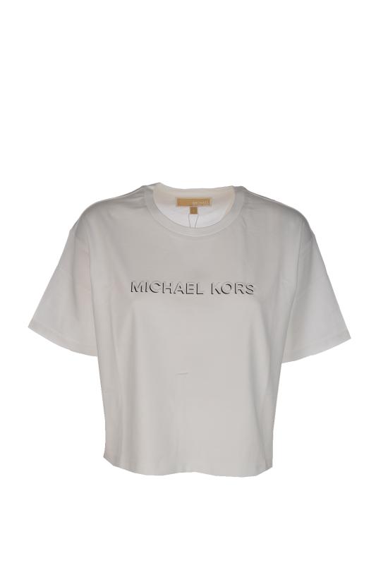 26SS 마이클 코어스 반팔 티셔츠 MR651Z797J 100 WHITE