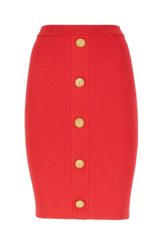 26SS 발망 미디 스커트 GF1LC018KJ43 4PK FUCHSIA VIF