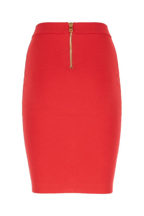 26SS 발망 미디 스커트 GF1LC018KJ43 4PK FUCHSIA VIF - BALMAIN