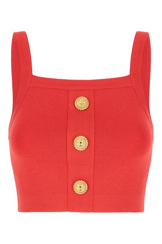 26SS 발망 민소매 티셔츠 GF1AA415KJ43 4PK FUCHSIA VIF