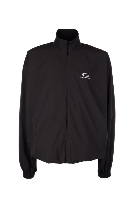 26SS 발렌시아가 후드 티셔츠 857691TRO31 1055 WASHED BLACK