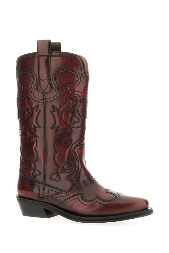 26SS 가니 부츠 S31674911 070 BLACK DARK BURGUNDY - GANNI