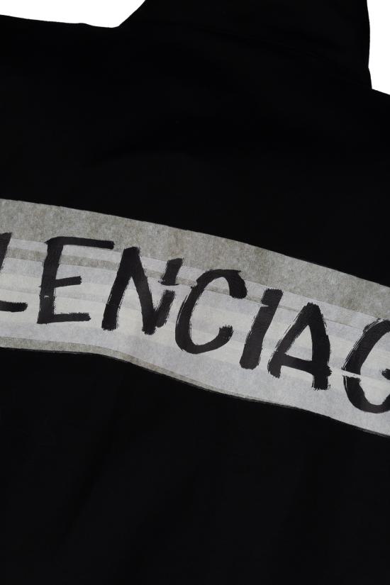 26SS 발렌시아가 마스킹 테이프 미디엄 핏 트랙수트 재킷 857713TPQ38 1000 BLACK - BALENCIAGA