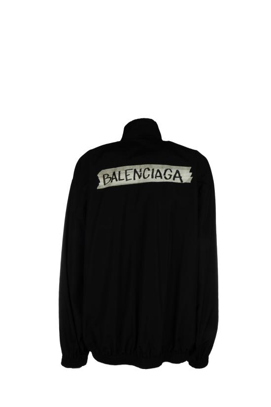26SS 발렌시아가 마스킹 테이프 미디엄 핏 트랙수트 재킷 857713TPQ38 1000 BLACK - BALENCIAGA