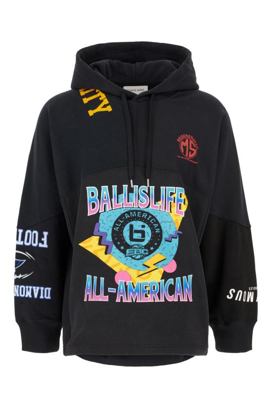 25FW 마린세르 후드 티셔츠 UST025AUJER0007 BK99 BLACK