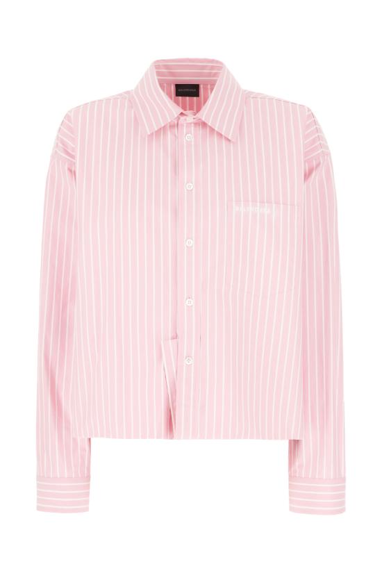 26SS 발렌시아가 셔츠 857837TPM26 5621 PINK WHITE