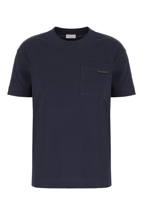 26SS 브루넬로 쿠치넬리 반팔 티셔츠 M0T81EC710 C4224 ABYSS BLUE