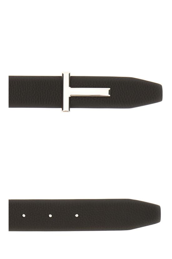 26SS 톰포드 레더 리버시블 버클 T 벨트 TB224LCL236S ENB BROWN BLACK - TOMFORD