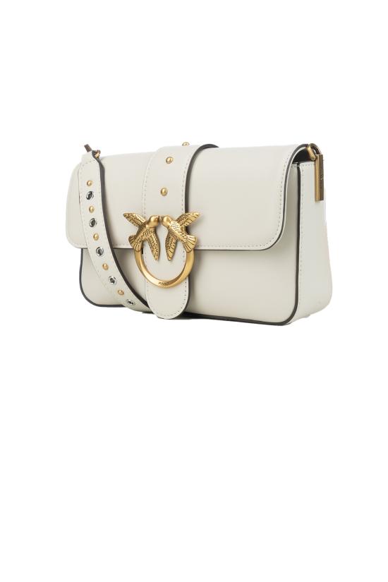 25FW 핑코 숄더백 105824A0QO Z14Q BIANCO SETA ANTIQUE GOLD - PINKO