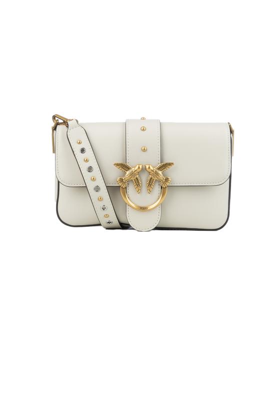 25FW 핑코 숄더백 105824A0QO Z14Q BIANCO SETA ANTIQUE GOLD