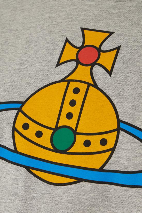 26SS 비비안웨스트우드 반팔 티셔츠 3G01004SJ001M P001 GREY MELANGE - VIVIENNE WESTWOOD